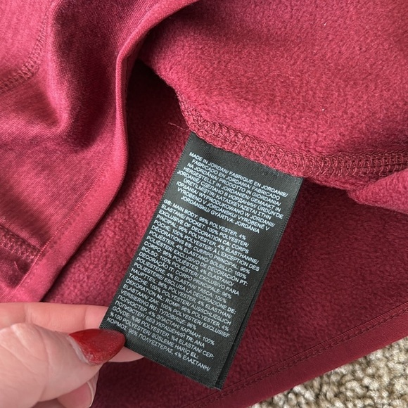 NWT The North Face Canyonlands Red White Zip Up Hooded Sweatshirt Jacket - Picture 7 of 10